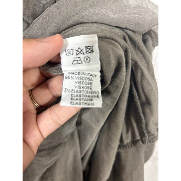 More by Siste's Dress XL Brown 100% Silk Italy Balloon Hem Lagenlook Pleated - Picture 9 of 11